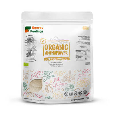 Organic Aminopower Neutro 80% Proteína BIO da ENERGY FEELINGS (500 g) – Moonsport