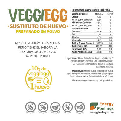 VeggiEgg da ENERGY FEELINGS (120 g) – Moonsport (label)