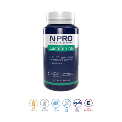 O NPRO Lactoferrina contém lactoferrina purificada, uma proteína multifuncional naturalmente presente no colostro, nas secreções e nas mucosas. Sem lactose.