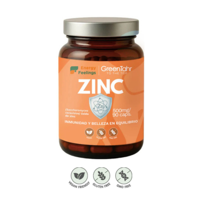 Embalagem de 90 cápsulas do Zinco, da Energy Feelings.