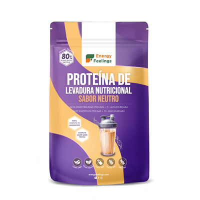 Embalagem de 500 g de Proteína de Levedura Nutricional Neutra, da Energy Feelings.