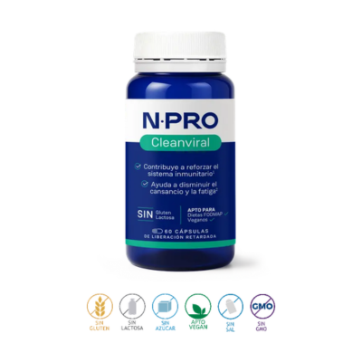 Frasco de 60 cápsulas do Cleanviral da NPRO.