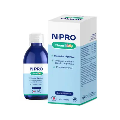 Embalagem e frasco do Cleankids da NPRO.